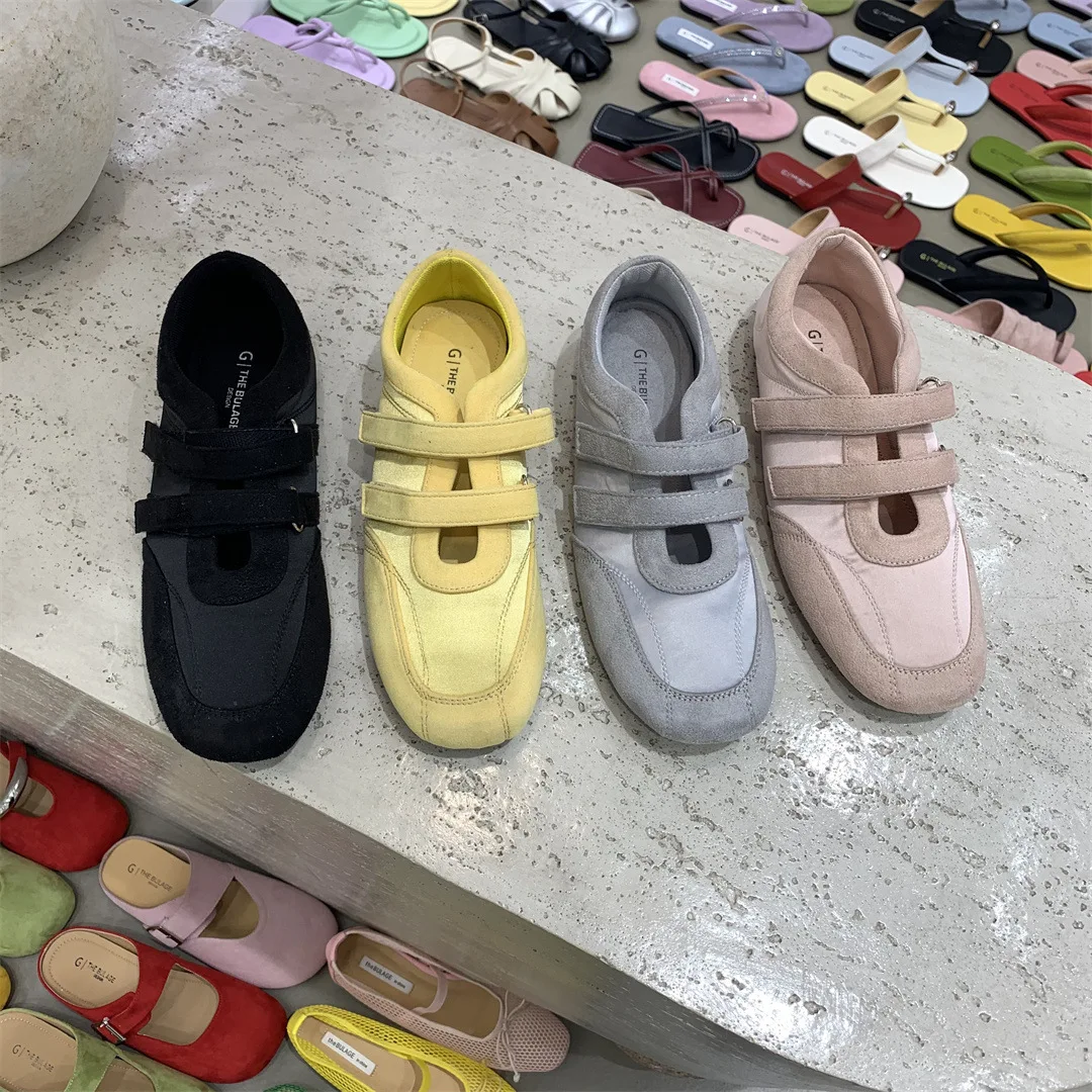 

Балетки для женщин, новинка 2023 года, модные розовые балетки на плоской подошве