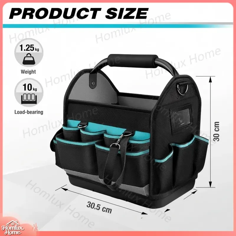 12 Inch Portable Multifunctional Woodworking Tool Kit with Shoulder Straps for Men Electrician Tools Set DIY Power Tool