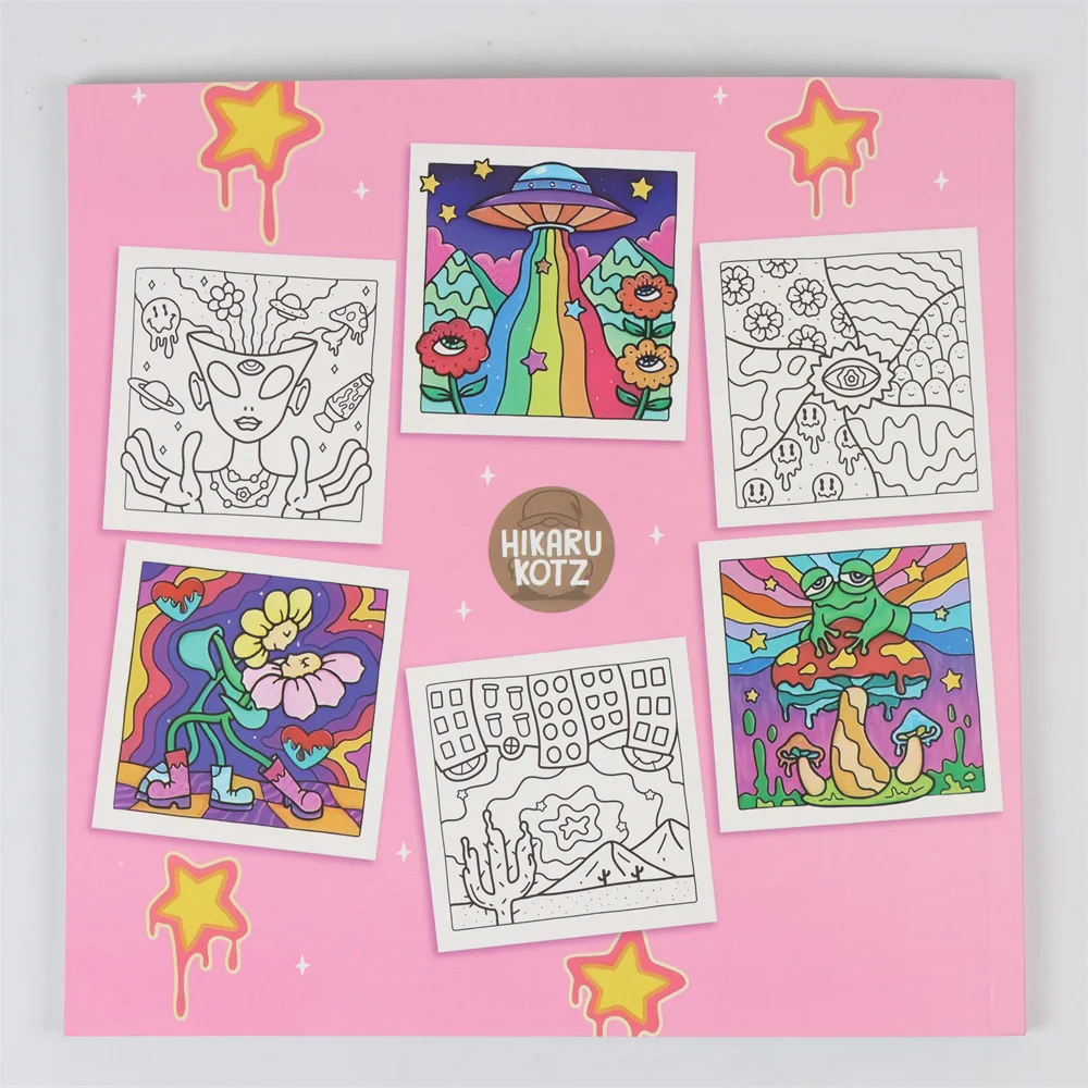 Livre de coloriage pour Halloween Spectre, livre de coloriage TRIPPY & GROOVY pour adultes et adolescents, avec adorables créatures effrayantes, cadeau de peinture