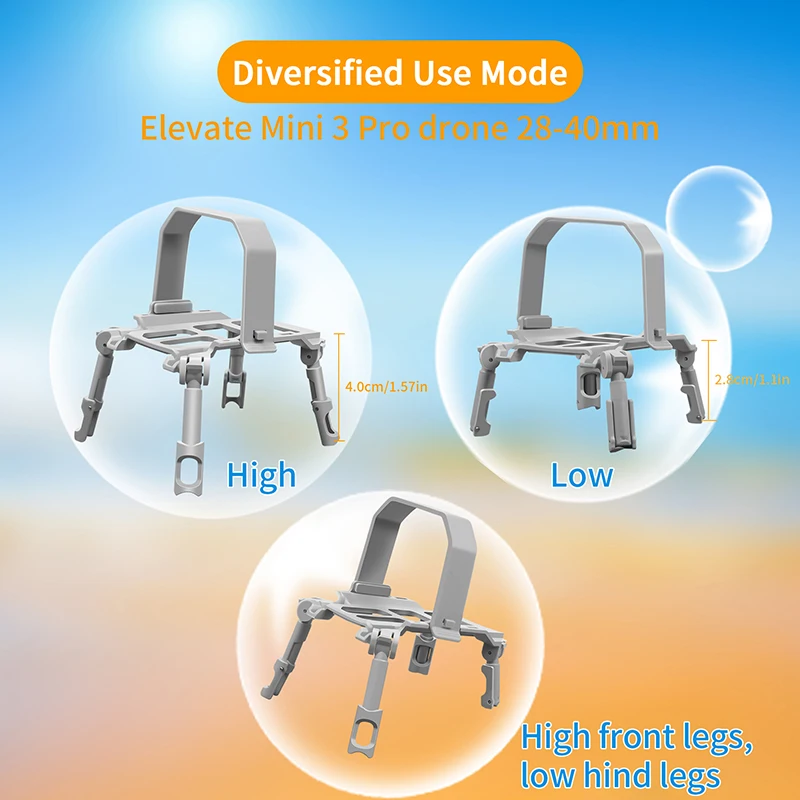 Tren de aterrizaje plegable para Mini 3 Pro, soporte de extensión, Protector extensor de piernas para DJI Mini 3 Pro, accesorios protectores para drones