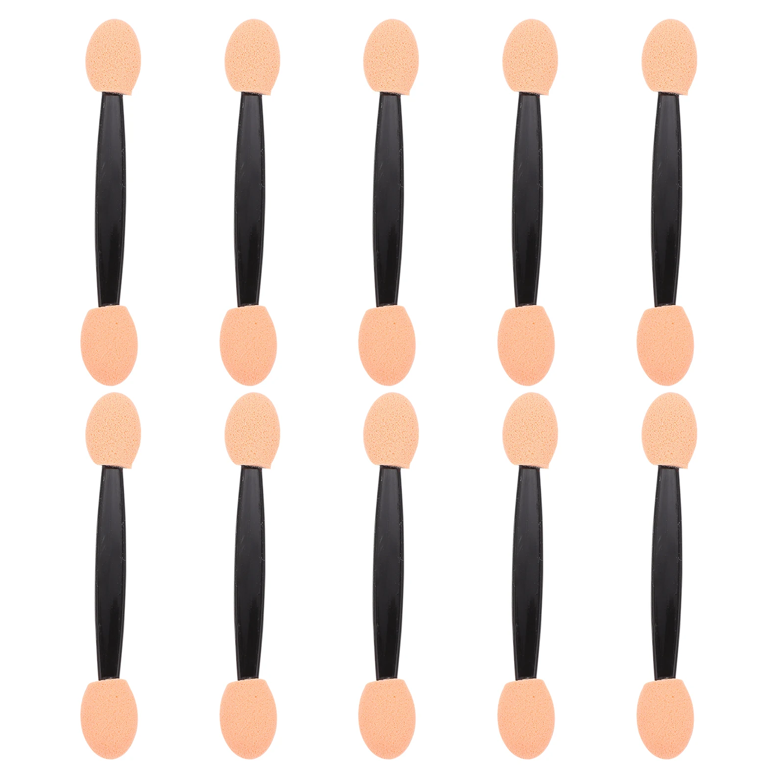 Aplicadores de maquiagem para os olhos de dupla face, 100 peças, cabeças seguras, ferramentas de toque confortável, pincel de sombra, lado duplo