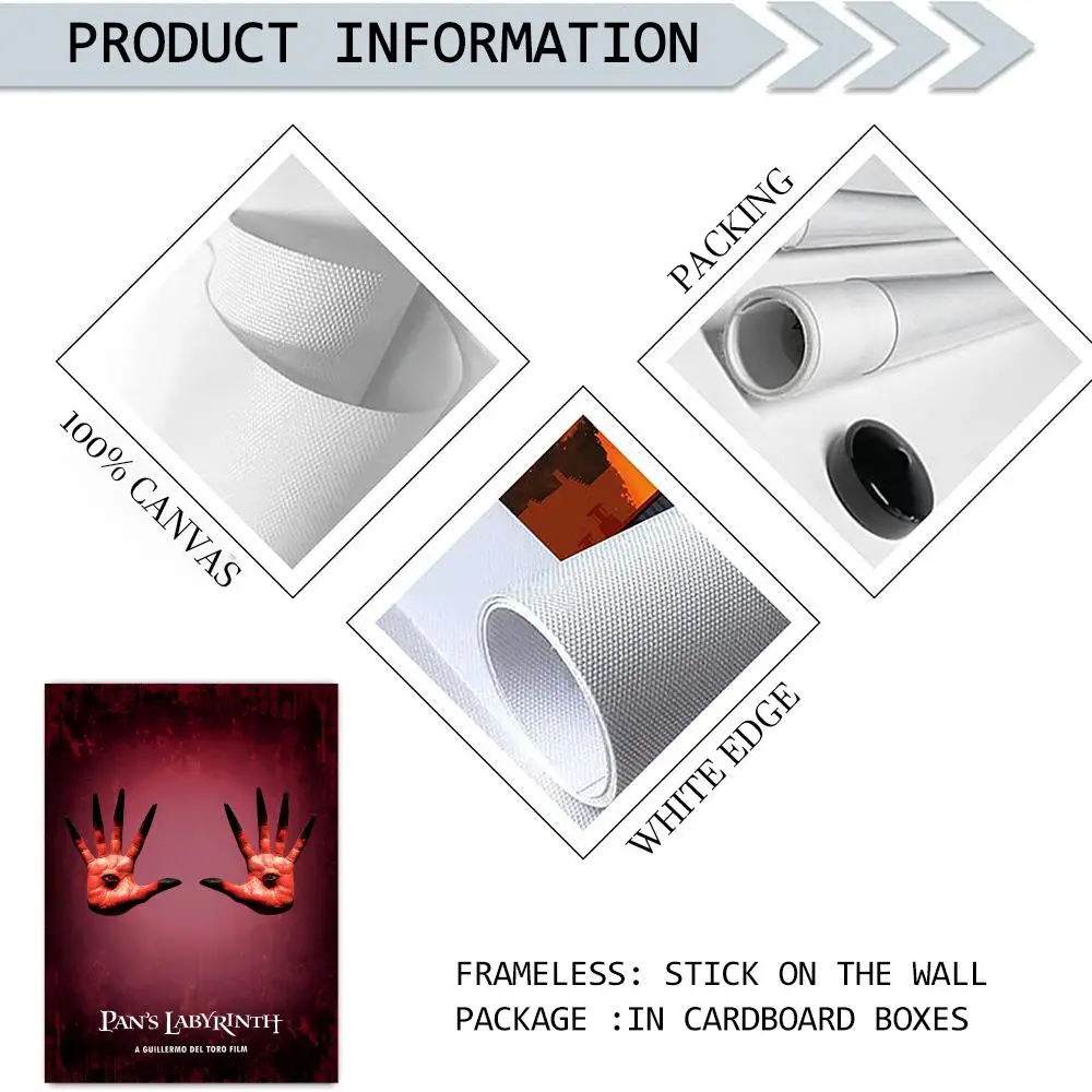 فيلم P_Pan's L_Labyrinth اللوحة الخط قماش الكتان المشارك جدار يطبع لغرفة المعيشة غرفة نوم مكتب ديكور المنزل #6