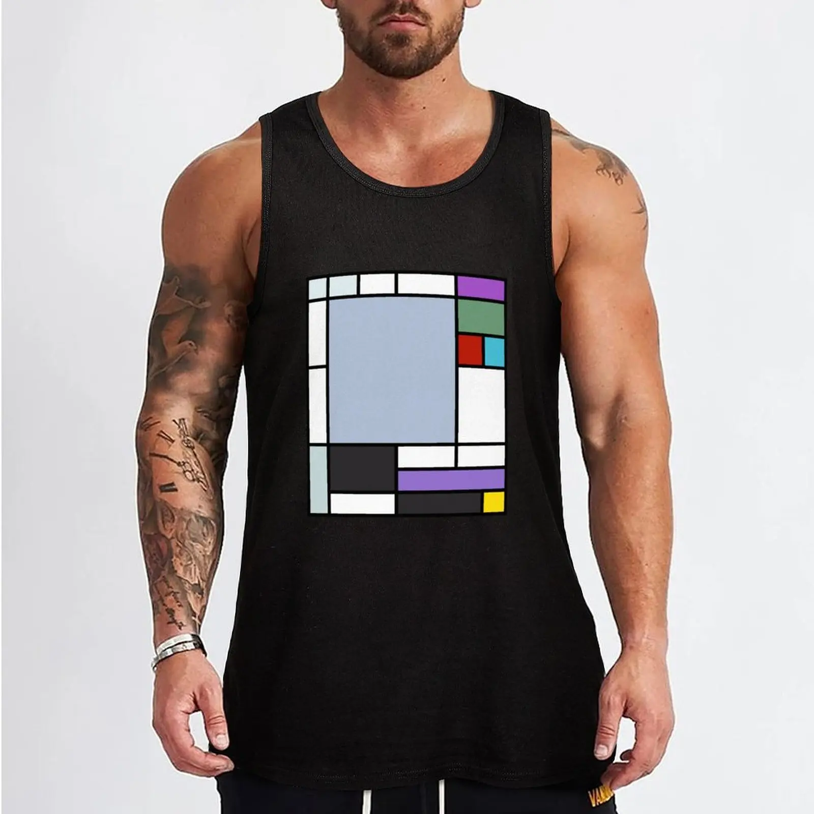 Ursula Mondrian Tank Top cute tops vests for men gym