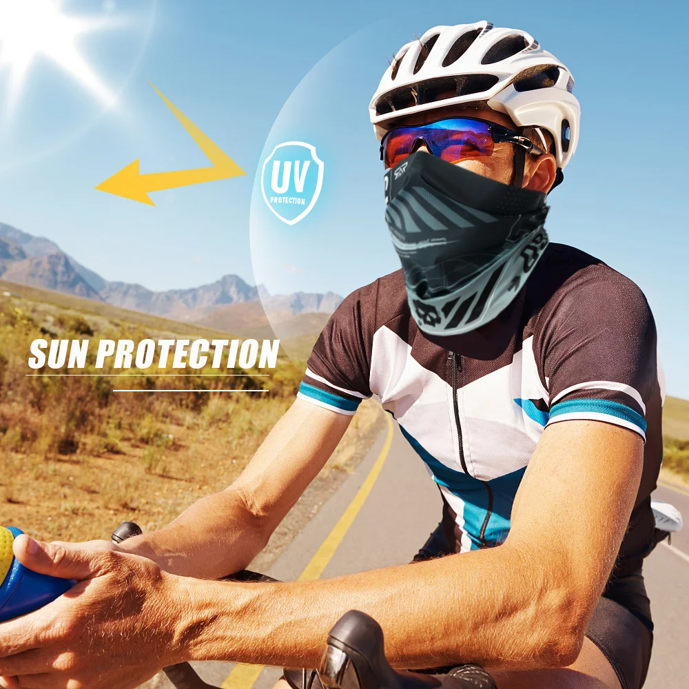 Outdoor Sports Summer UV Protection Bandana Running Face Neck Gaiter Cover Hiking Hunting Cycling Breathable Elastic Scarf  Men