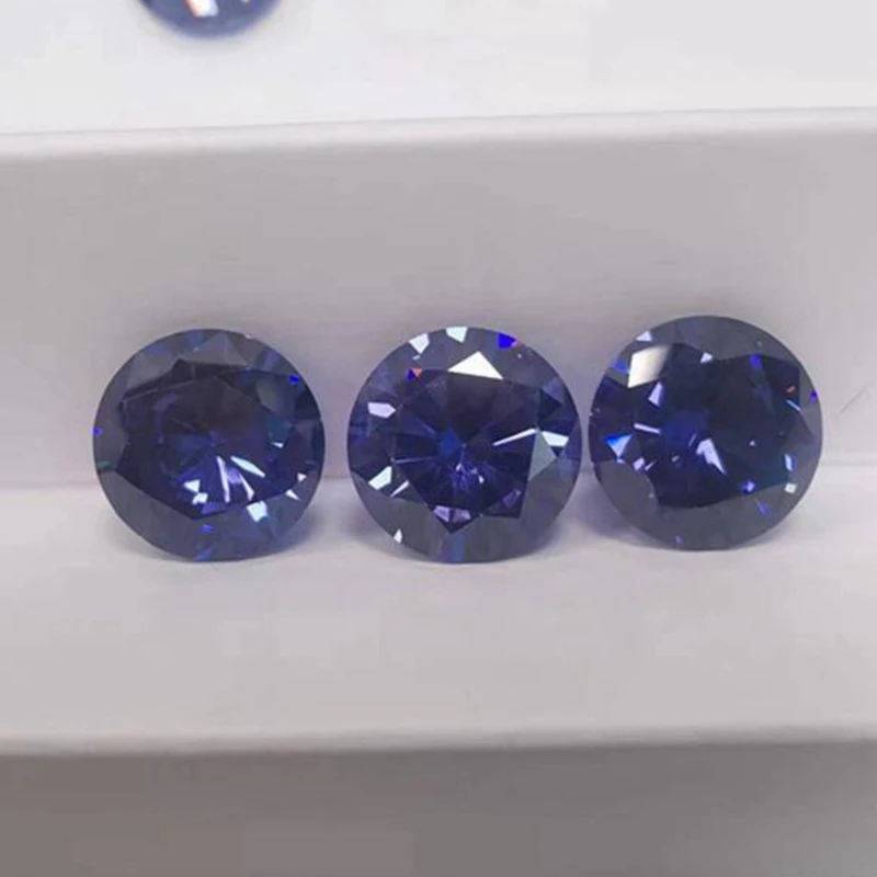 Top Blue  Tanzanite Unheated 10.0mm Round Shape Cut AAAA+ VVS Loose Gemstone For Jewelry