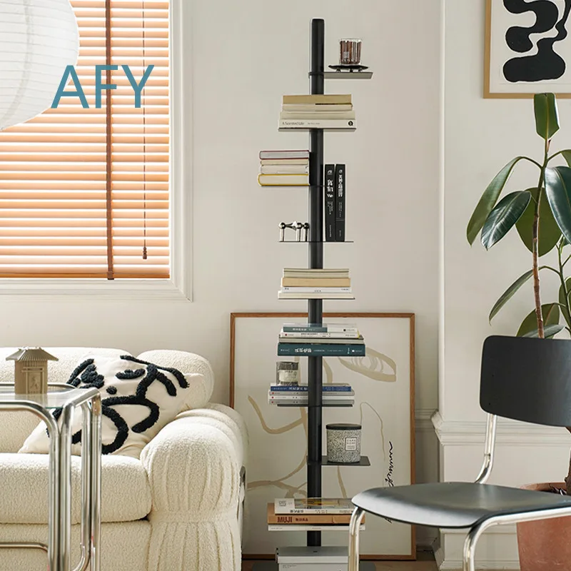 DNA Spiral Bookshelf for Modern Living Room Minimalist Luxury Rotating Floor Standing Invisible Bookcase for Home Office
