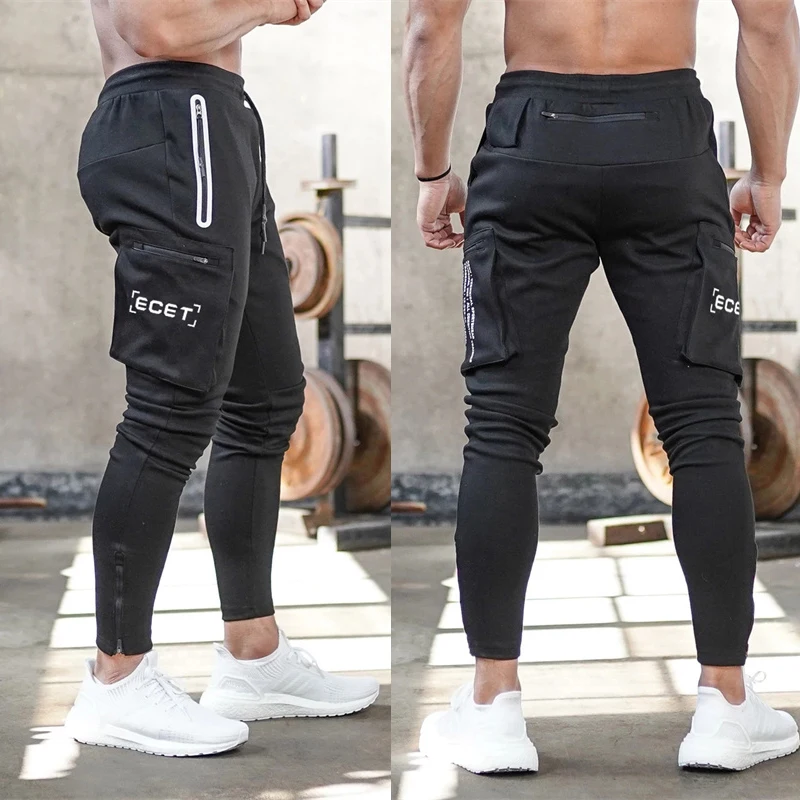 Men Cargo Pants Jogger Sports Fitness Sweatpants Fashion men's clothing Gym Running Training Stretch Pants Bodybuilding Trousers