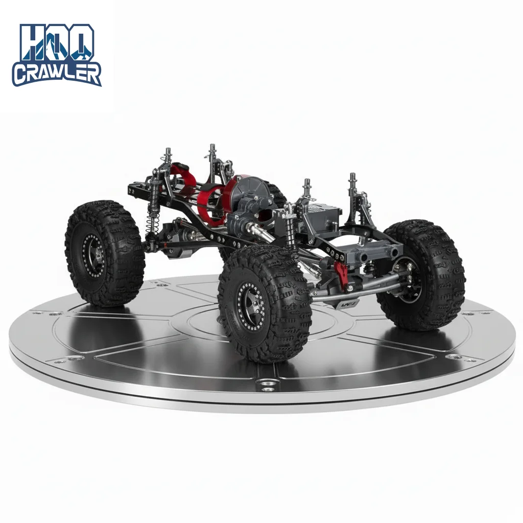 RC Crawler 1:10 mit Portalachse, Carbon-Schiene, 1.9 Rahmen, Vollmetall-Chassis-Kit, Räder für 1/10 RC Crawler SCX10 Offroad-Truck