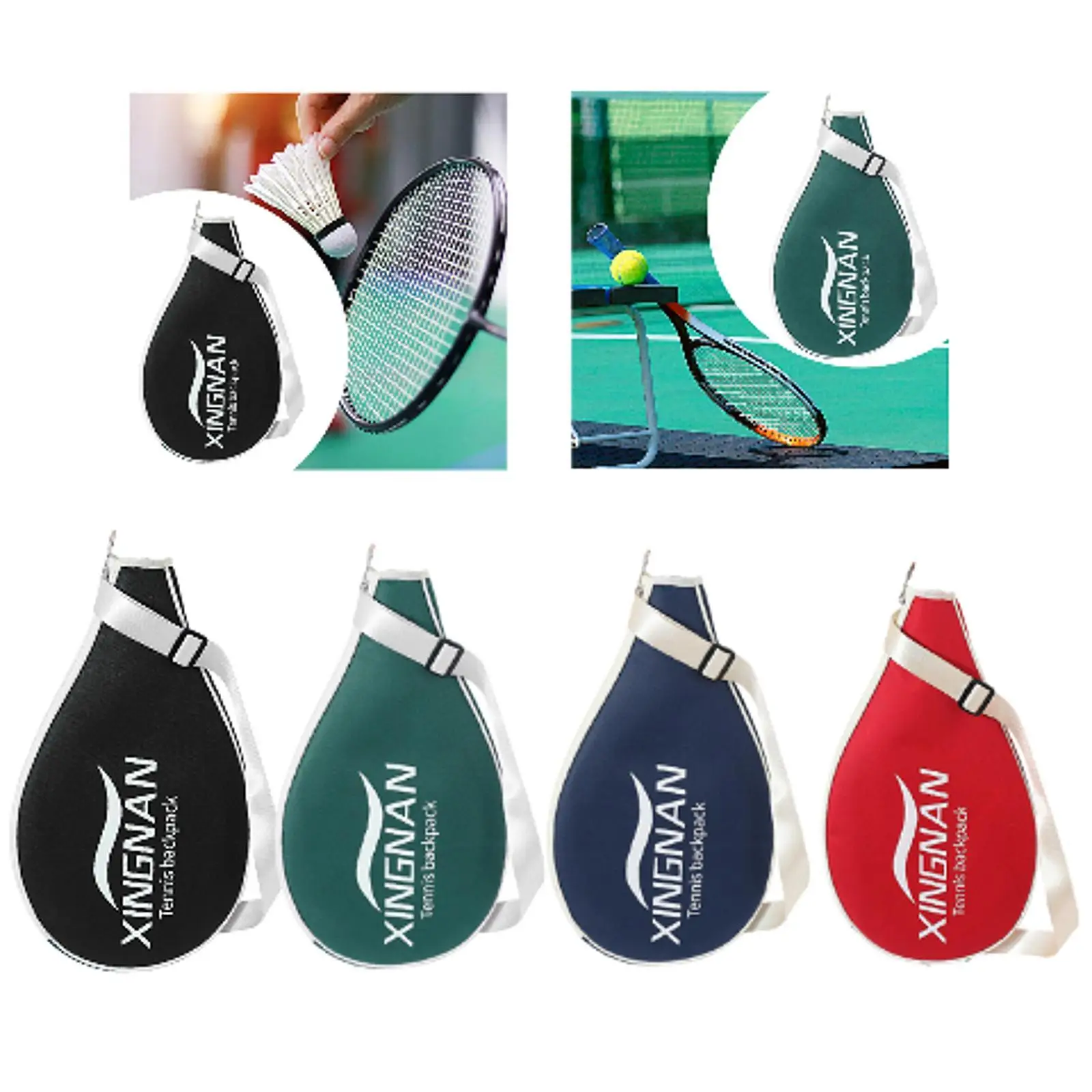 Tennis Racket Bag Dustproof Badminton Paddles Bag Comfortable Tennis Racquet Chest Bag for Outdoor Gift Men Sports Training