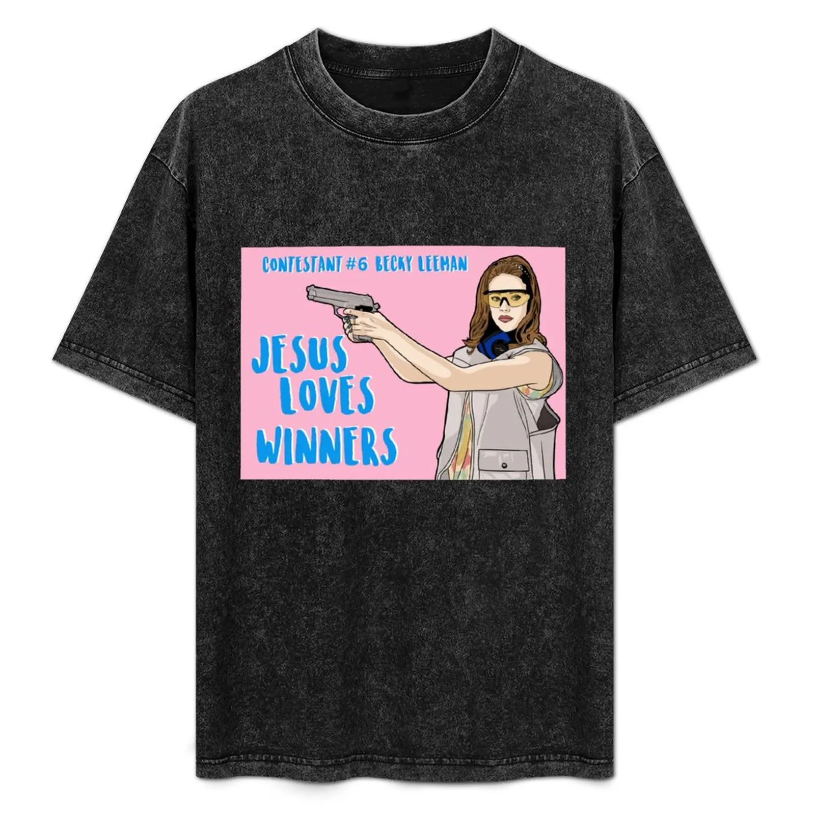

Jesus Loves Winners - Becky Ann Leeman - Drop Dead Gorgeous T-Shirt Utility Work Short Sleeve Top