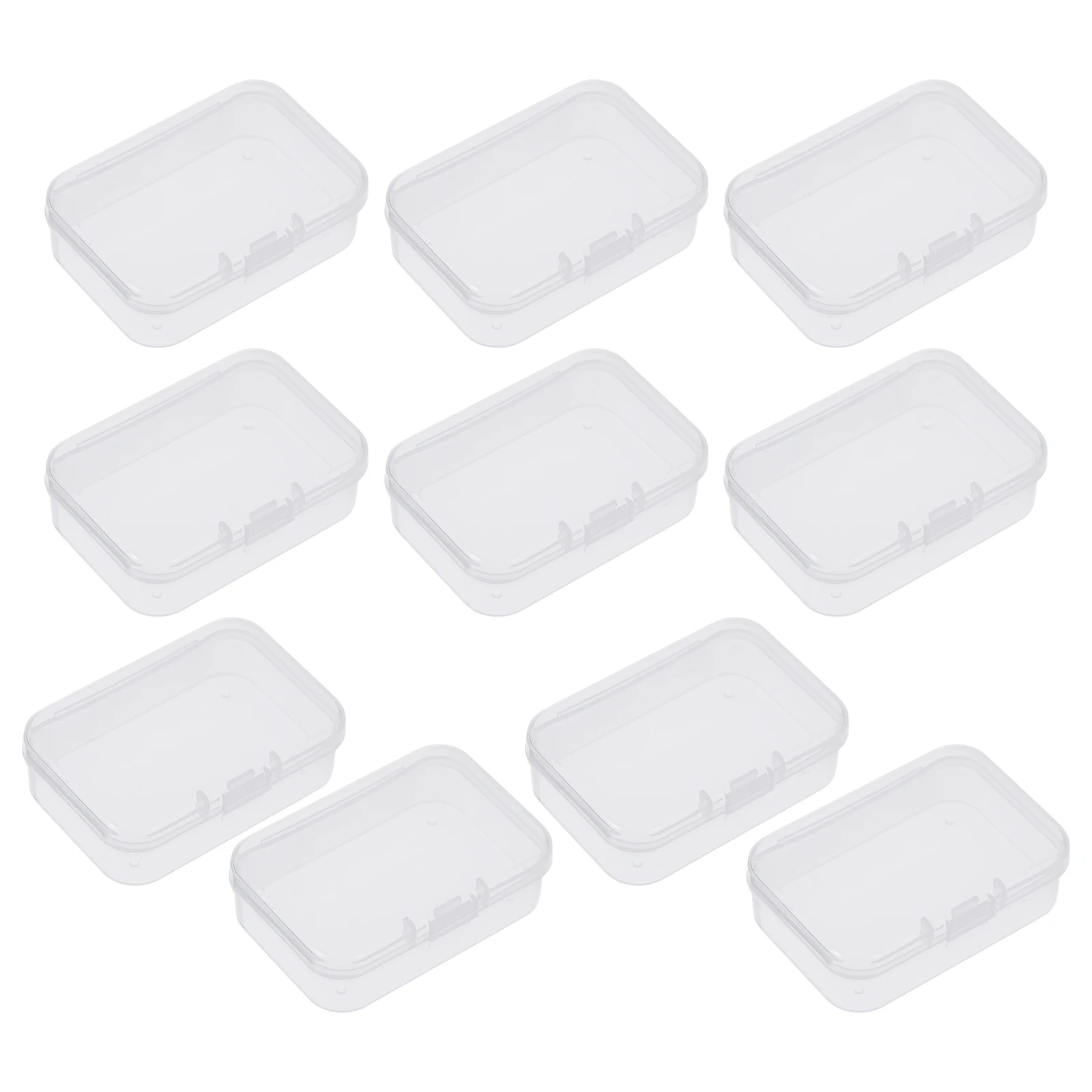 

10 Pcs Plastic Boxes Clear Storage Bins Pick Cases Guitar Containers Packaging Boxes Lightweight Storage Solutions