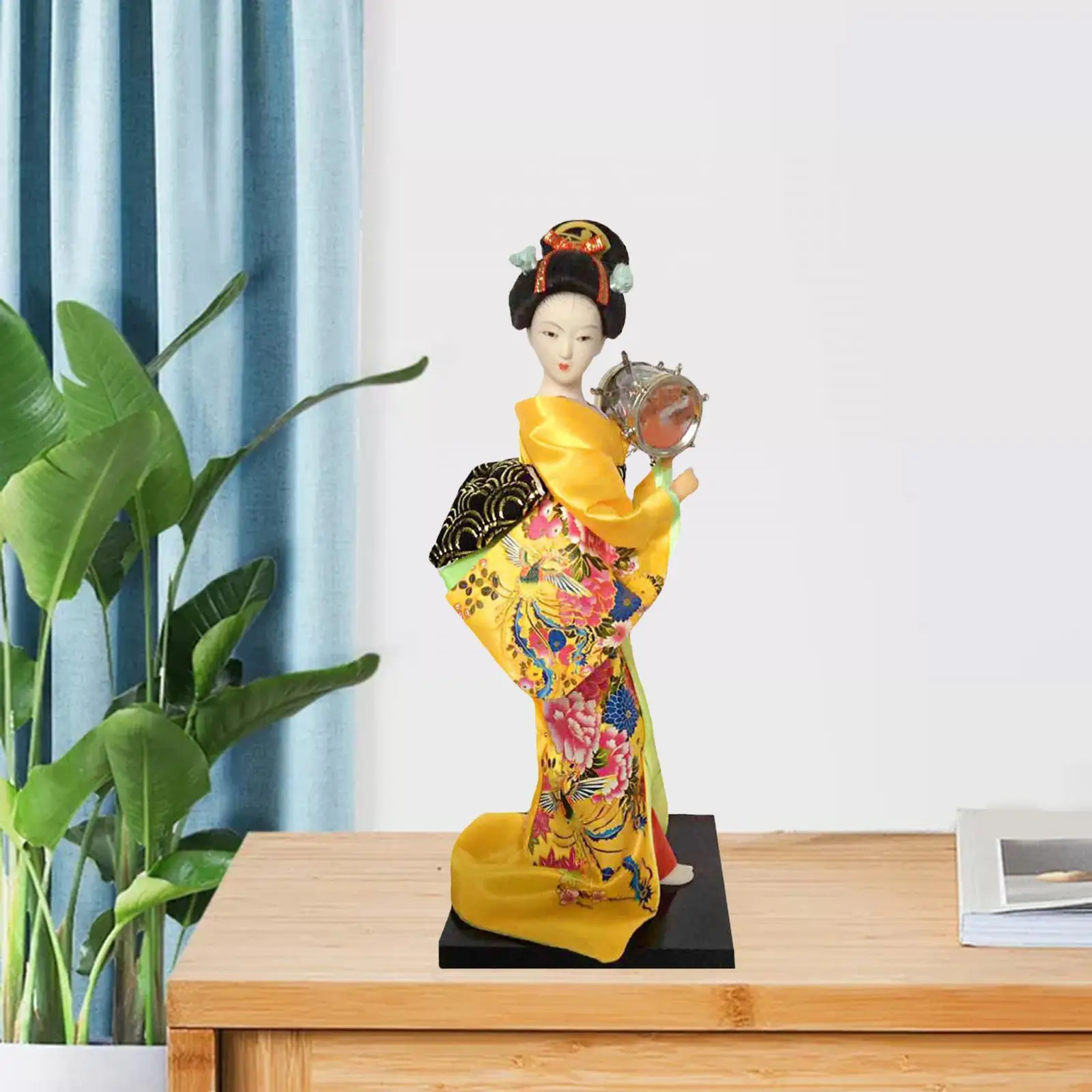 Fancy Pumpkin Japanische Geisha-Puppe – 30 Cm – Geiko Kimono Figur Mit Sockel – Deko Für Zuhause Oder Büro