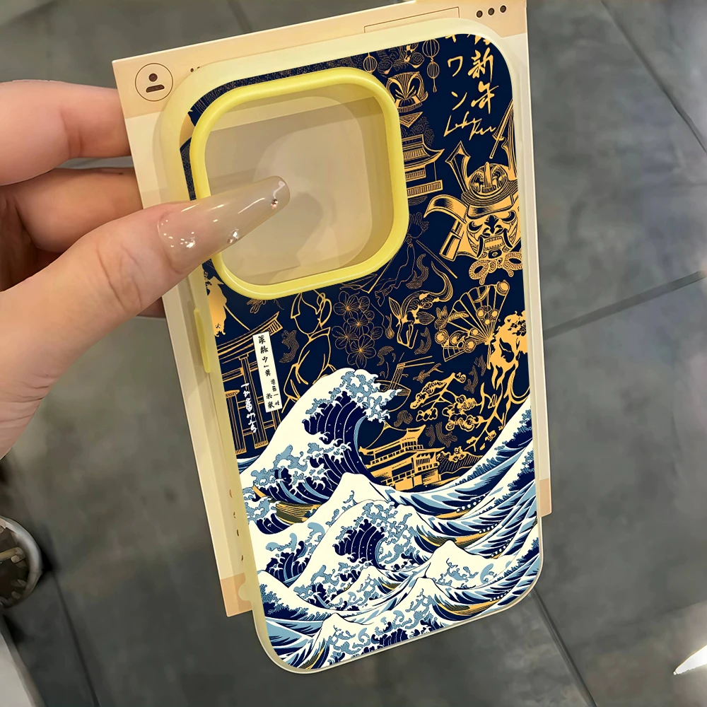 Für Samsung Galaxy S21 S26 S25 S24 S23 S22 Ultra Plus FE Hülle Modische Ukiyo-e Wellen-Abdeckung Für A37 A36 A54 A55 A56 Drop Funda – Detail 8
