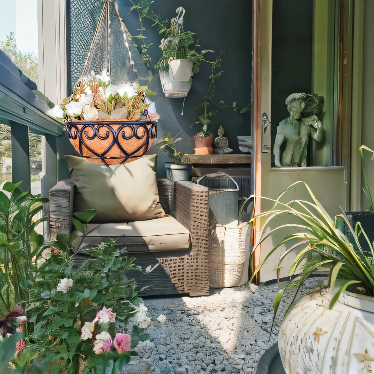 กระถางแขวนเหล็กเคลือบลายมะพร้า - Spider Plant Hanging บทวิจารณ์และราคา