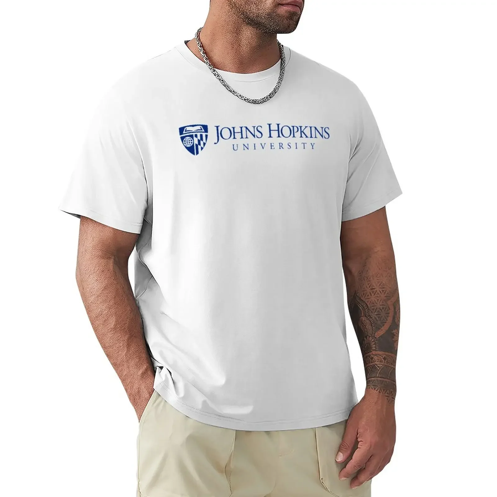 

Johns Hopkins University Sticker/Shirt T-Shirt basketball graphic tees customizeds mens plain t shirts