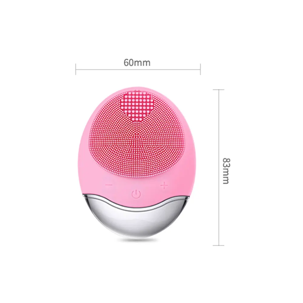 Electric Face Cleaner Sonic Silicone Facial Cleansing Brush Electric Ultrasonic Vibrating Face Massager Mini Pore Deep Cleaning