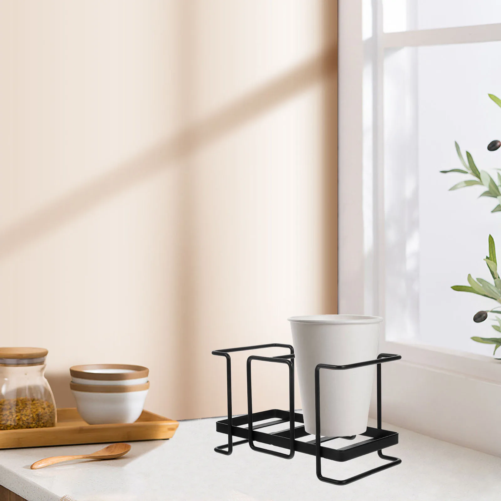 Portabicchieri di carta Dispenser di tazze di grande capacità per rack per organizer da ufficio per caffè domestico da banco