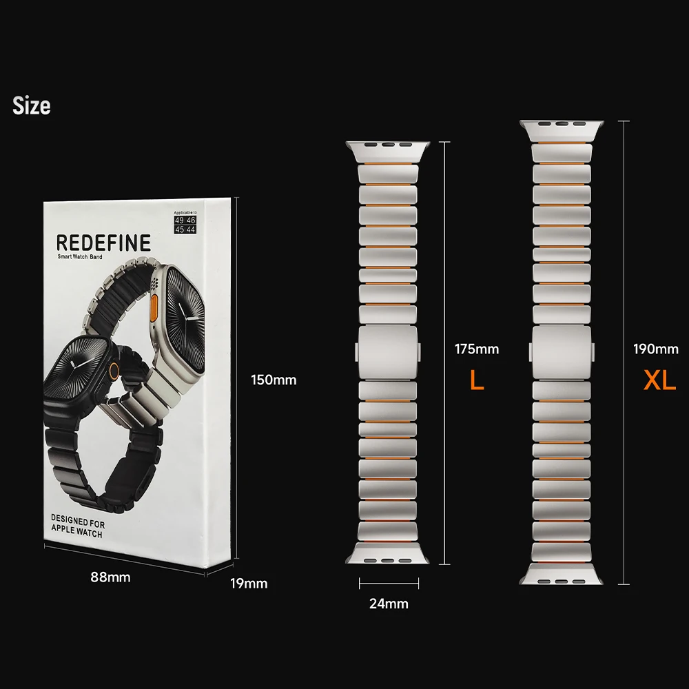 التيتانيوم الفرقة ل أبل ساعة Ultra3 2 49 مللي متر سلسلة 11 10 46 مللي متر الرجال سوار معدني ل Iwatch 9 8 7 45 مللي متر 5 6 SE3 44 مللي متر شريط مطاطي #6
