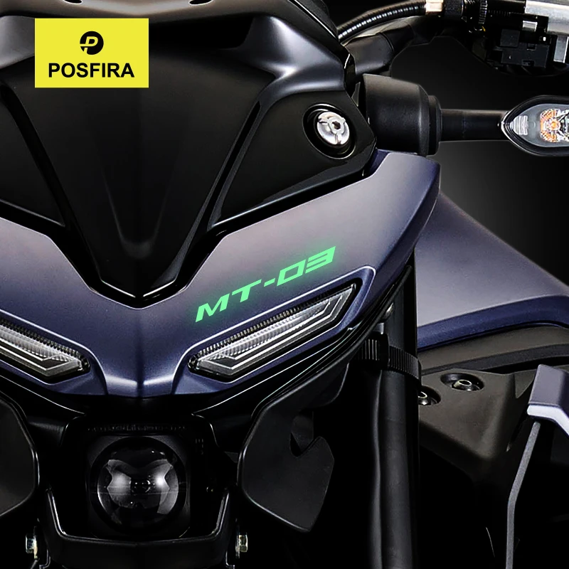 POSFIRA Motorcycle Glowing Stickers Vinyl Decals for Yamaha MT03 2025 MT 03 Accessories 2009-2024 2023 MT-03 Motorbike Sticker