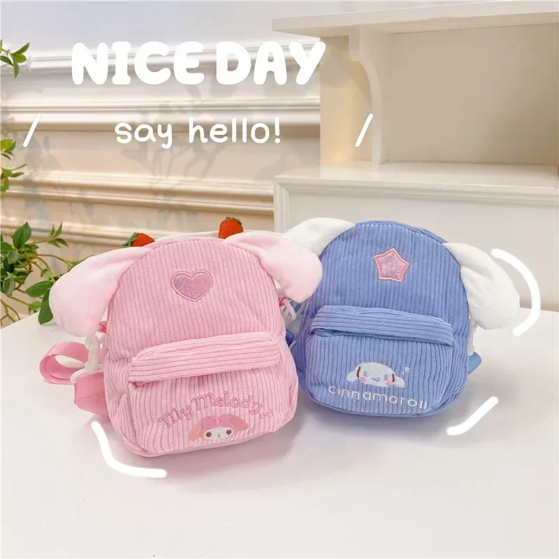 Sanrio Kuromi Women Coin Purse Anime Cartoon Fashion Cinnamoroll Girls Shoulder Bag Travel Storage Bag Children Holiday Gifts