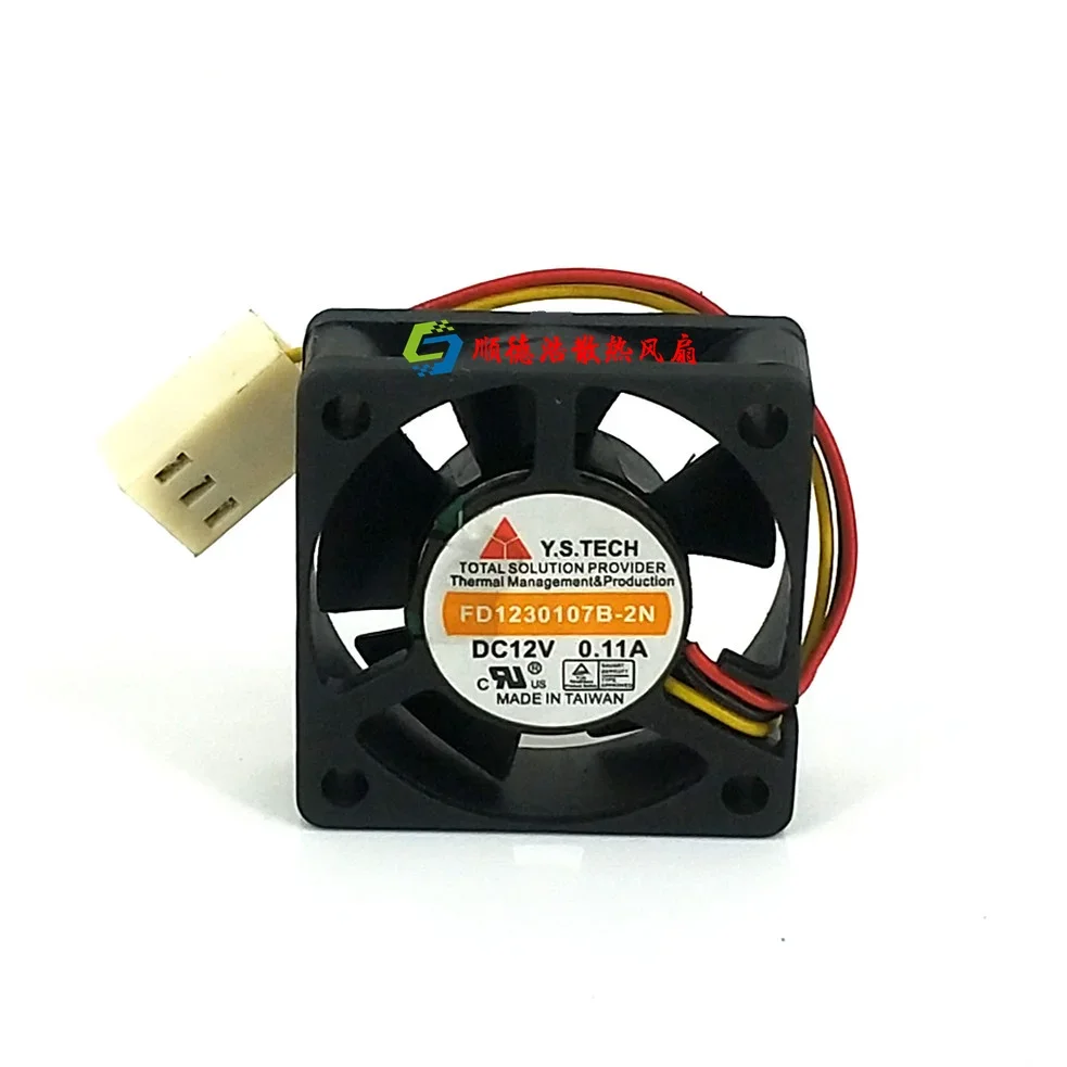 

Y.S TECH FD1230107B-2N DC 12V 0.11A 30x30x10mm 3-Wire Server Cooling Fan