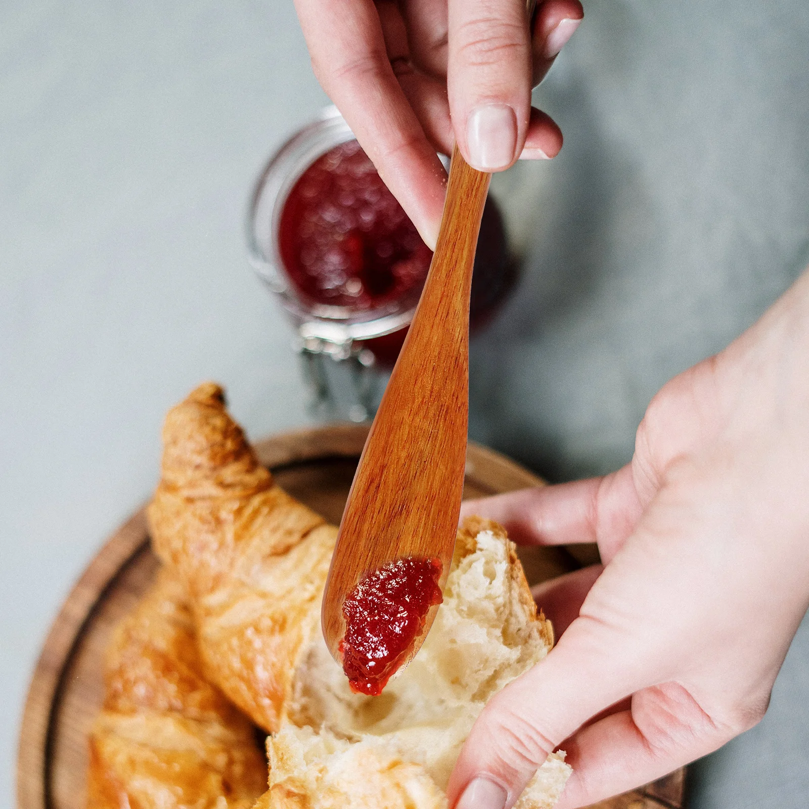 Esparcidores de mantequilla de madera, cortadores de pastel de queso y crema, suministros de cocina ecológicos, cuchillo para mantequilla de madera, suministro de cocina para el hogar, 4 Uds.