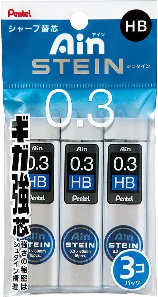 

0.3mm HB Mechanical Pencil Lead, 15 Leads per Pack, 3-Pack for Smooth Writing