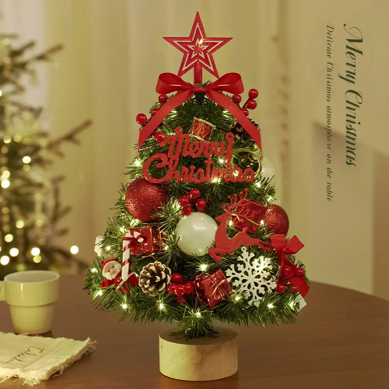 Tabletop Xmas Decor Ins Aesthetic Tiny Christmas Tree Handcraft DIY Ornament Kit Complete Household Festive Table Display Set