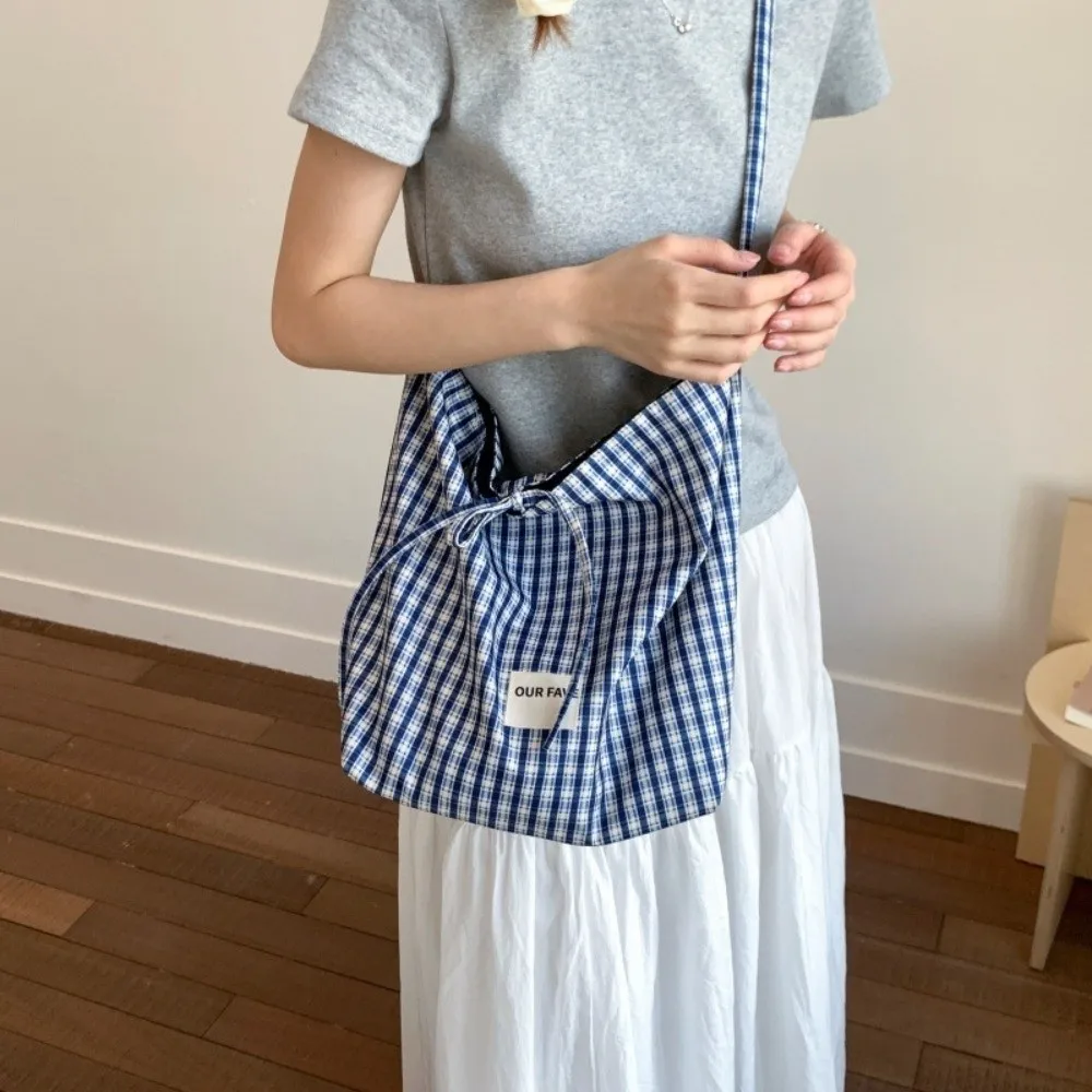 

Ins Korean Leopard Shoulder Bag Large Capacity Simple Plaid Crossbody Bags Leisure Students Underarm Bag Commuting