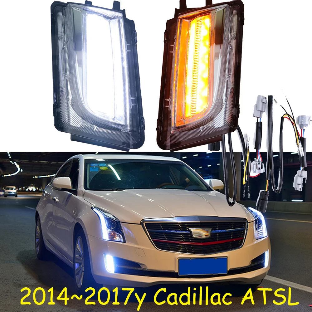 car accessories bumper headlight for Cadillac ATSL daytime light 2014~2017y LED for Cadillac headlamp Fog light