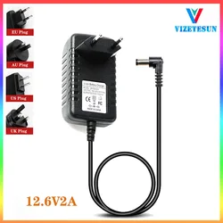 12.6 V1A 2A DC Power Adapter 18650 Lithium Battery Li-ion Charger for 3s 12.6V 2000MA Lithium Battery Pack 90 Degree Elbow