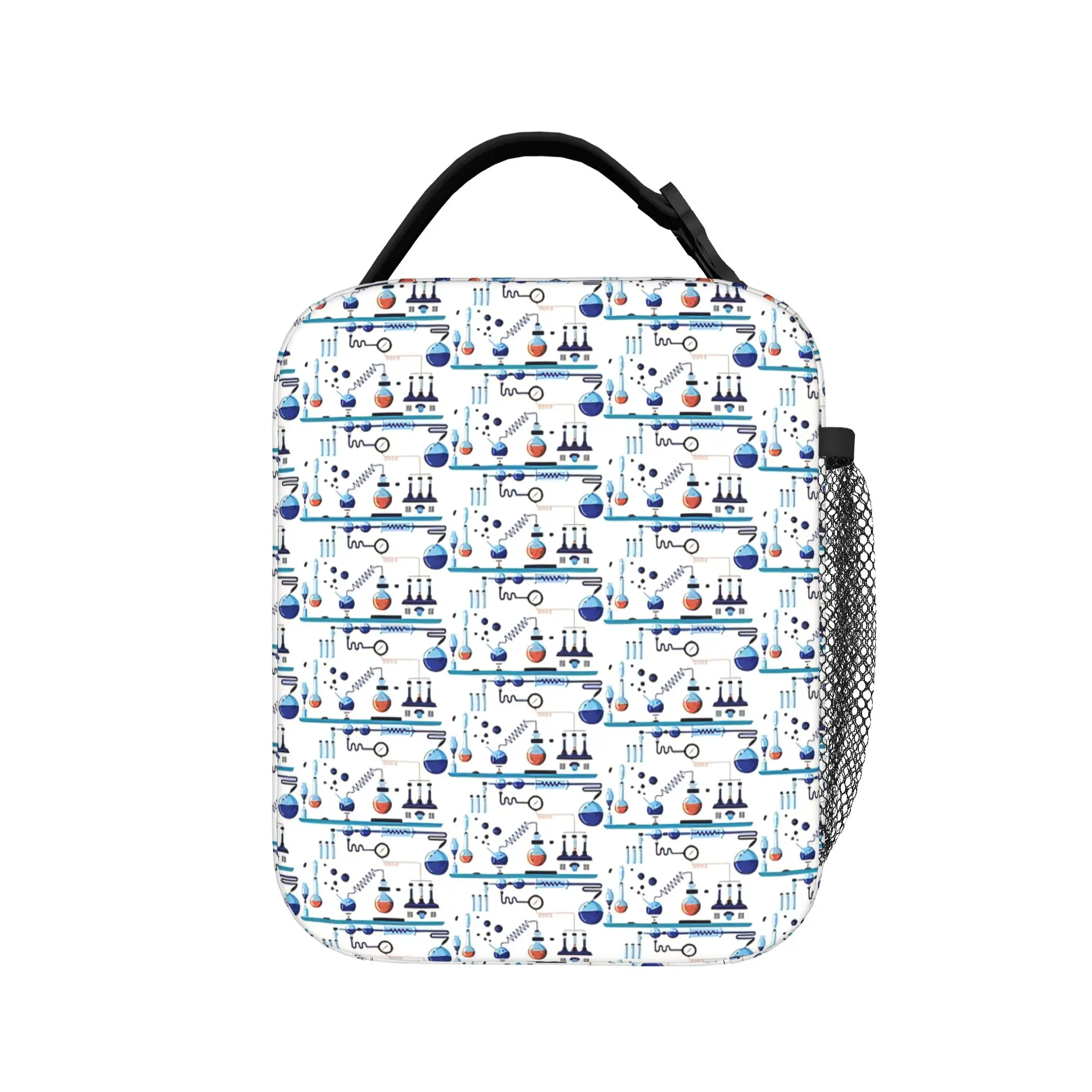 Lunch Bag Chemistry Stem Print School Lunch Box For Girls  Fashion Portable Print Thermal Lunch Bags