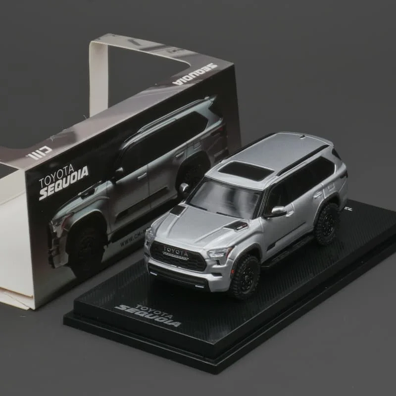 

CM IN STOCK 1:64 Toyota Sequoia XK80 TRD Pro Silver Grey Diecast Diorama Car Model Collection Toys