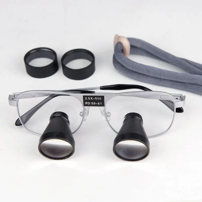 3.5X Binocular Dental Loupe Surgery Microsurgery TTL Magnifier PD Working Distance Customized