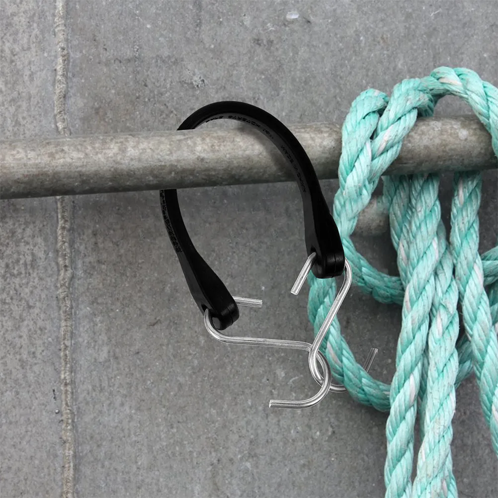 2 Pcs Elastic Cords with Hooks Bungee Straps Heavy Duty Outdoor for Securing Tarps