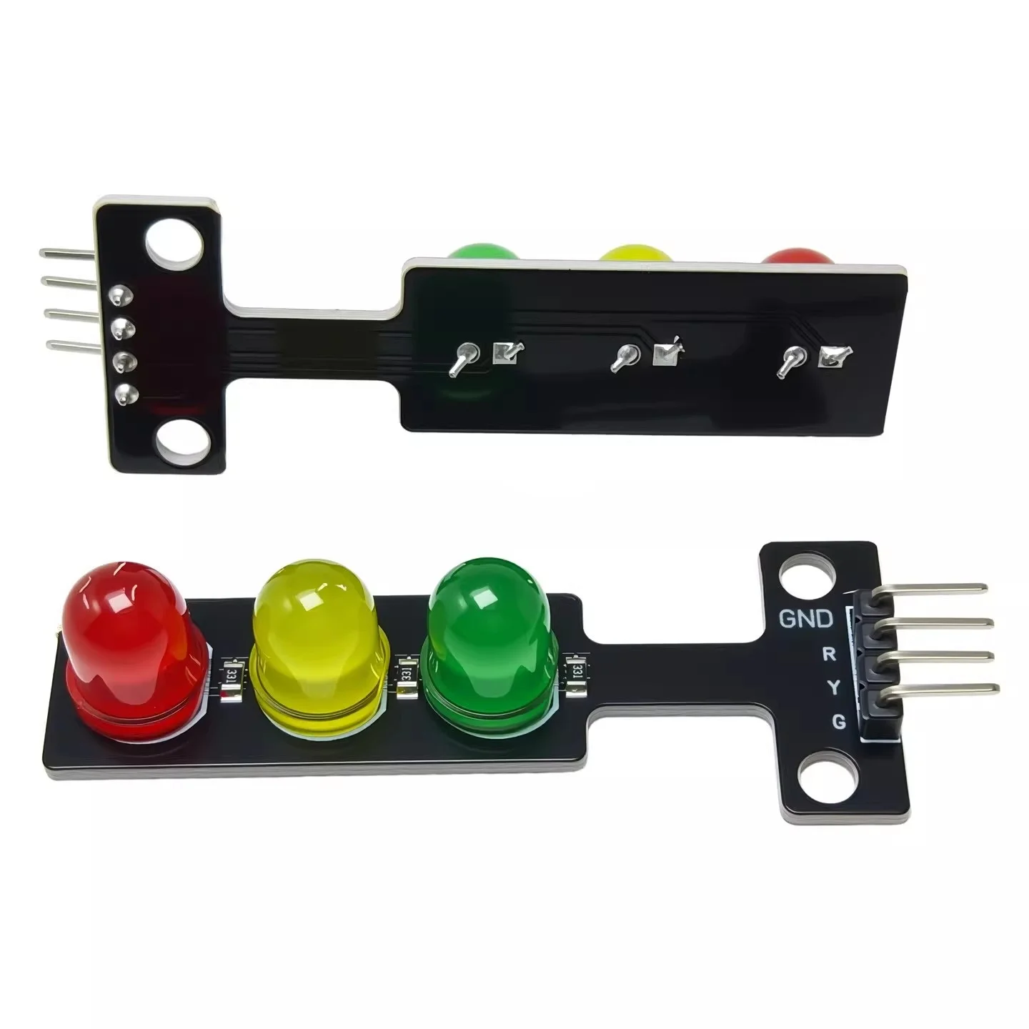 5pcs LED Traffic Signal Light Traffic Lights Light-Emitting Module/Digital Signal Output Traffic Light Module/Electronic Buildin
