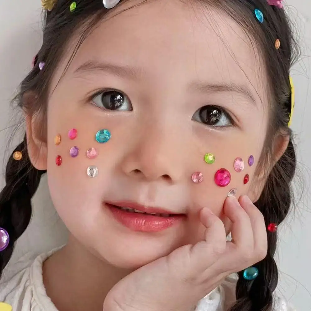 Self-Adhesive Face Rhinestones Colorful Crystal Gem Stickers for Music Festivals, Rave Party Makeup DIY Nail Art & Eyes Accents view 5