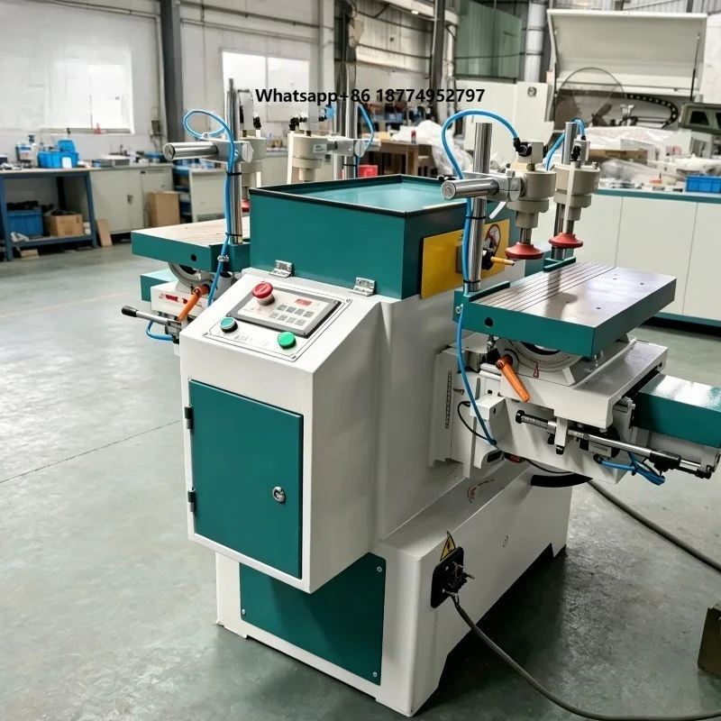 Pneumatic Double End Mortiser Woodworking Mortise Tenon Machine for Solid Wood Furniture Frame Joint Making