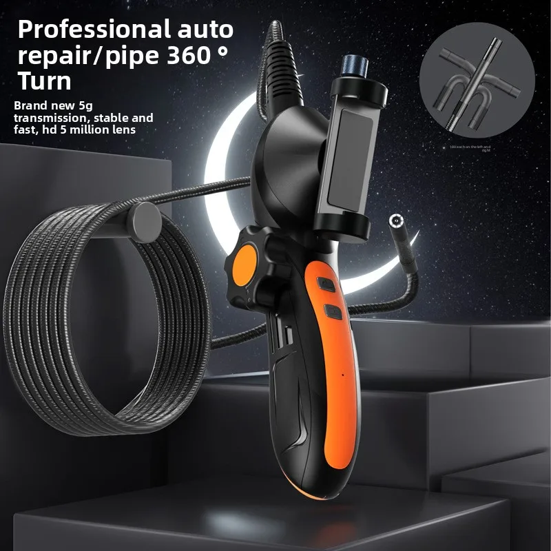 360 Degree Steering Auto Repair Endoscope, Wireless Wifi Car Repair Pipe Camera High Definition Endoscope