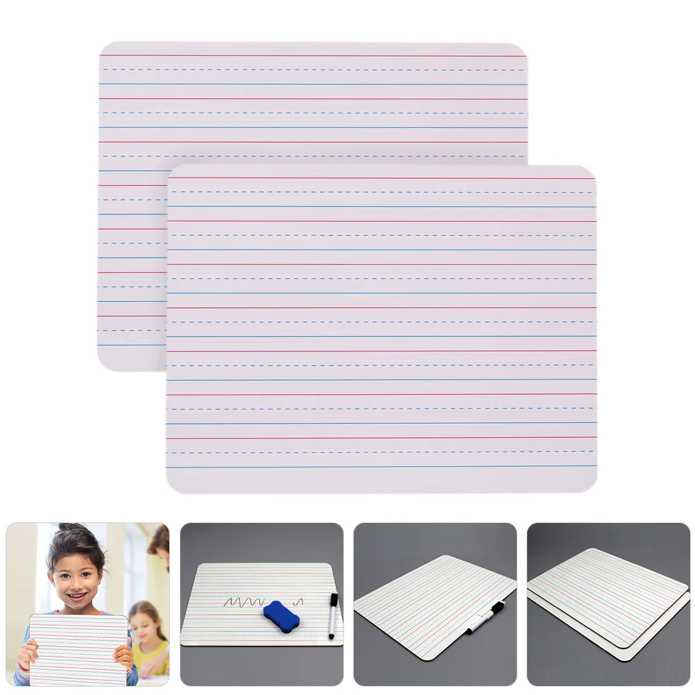 

2Pcs Writing Board Dry Erase Whiteboard Portable Office Learning Graffiti Small Whiteboards for Teens White Board with Lines