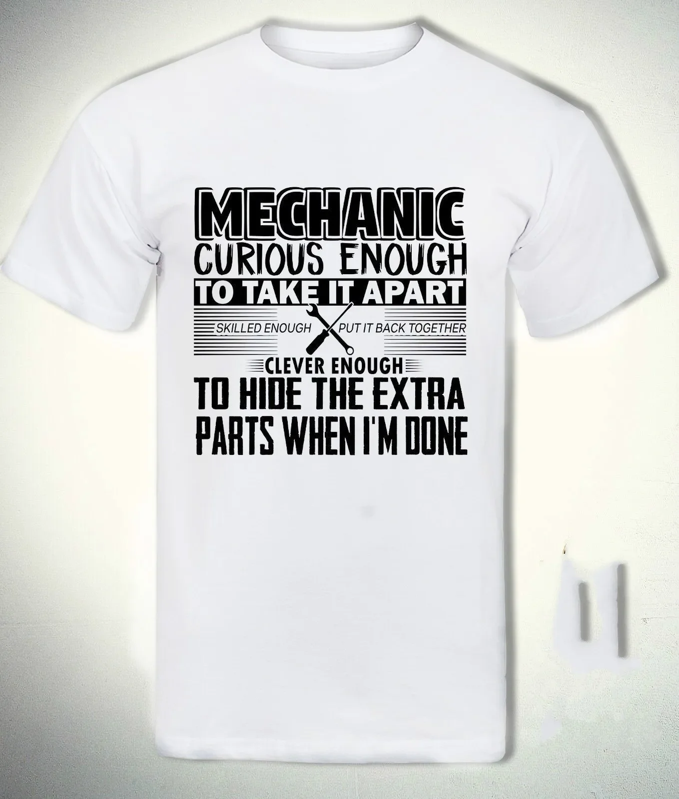 Funny Mechanic Gift Present for Father Dad Car Garage Men's T-Shirt Summer Cotton Short Sleeve O-Neck T Shirt New S-3XL