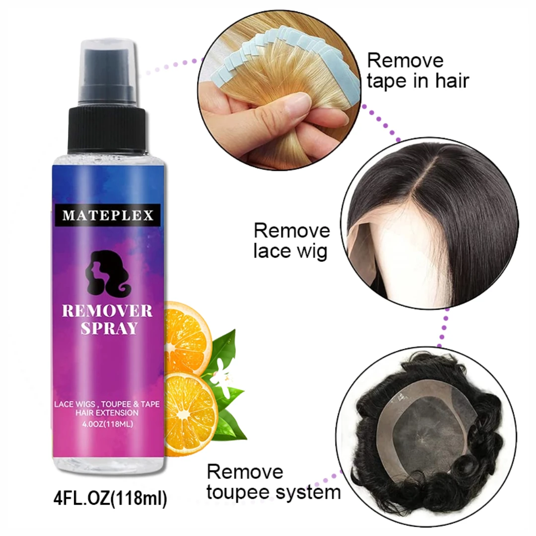 

Tape in Hair Extensions Adhesive Remover Glue Remover Spray for Lace Wigs Fast Acting Bonding Residue Removes Hair Glue Toupee