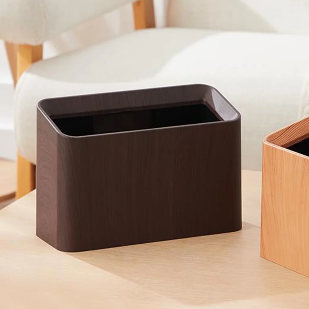 

Desktop Trash Can Small Recycling Bin Rubbish Office Slim Cans Mini Countertop Bedroom Waste Basket Decorative Garbage