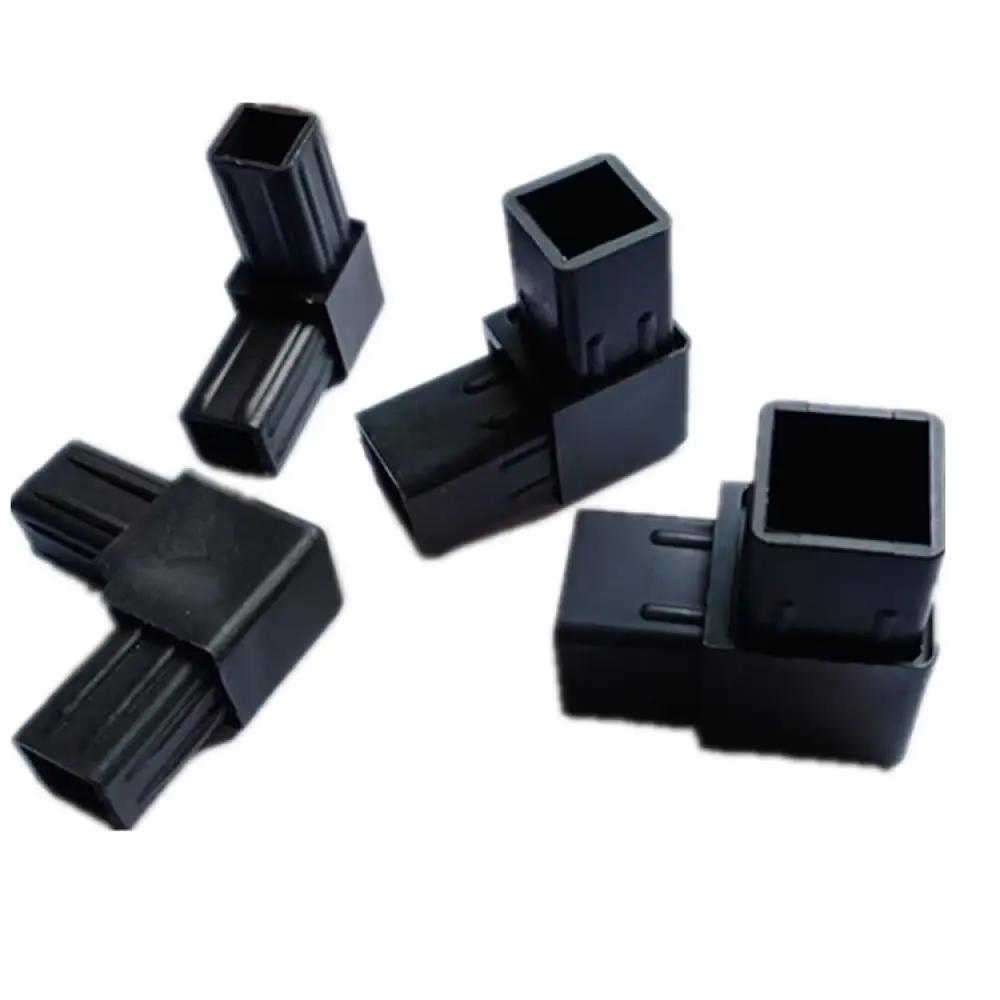 Durable Plastic Square Tubing Connector Furniture Frame Fitting Angle And Straight Joints For Easy Modular Assembly