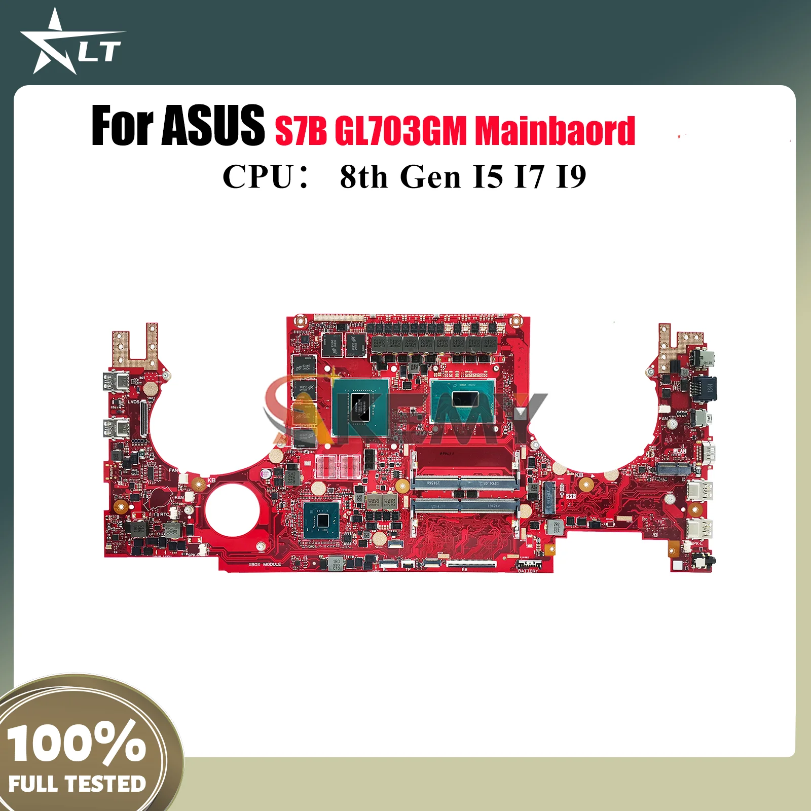 

GL703GS Laptop Motherboard For ASUS ROG Strix GL703G S7B GL703GM Notebook Mainboard With I5 I7 I9 CPU 100% tests OK fast ship