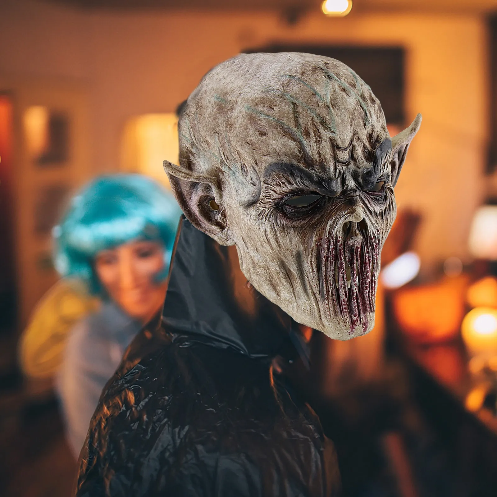 

Terror Monster Mask Halloween Scary Devil Biochemical Alien Full Face Mask Unisex Costume Cosplay Party Accessories