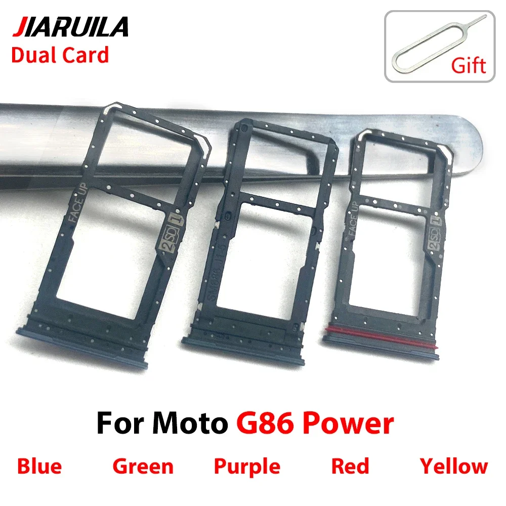 New For Moto G86 G85 G84 G86 Power Sim Card Holder Tray Chip Slot Drawer Holder Adapter Socket Replacement Parts
