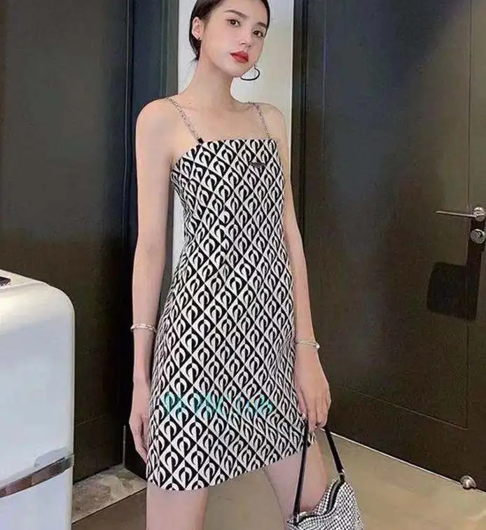 Sexy cinturino a catena con luna sottile Bal Dr Wang Liwen Street Sle stampa floreale A-Line Dr per giovani donne 8-24