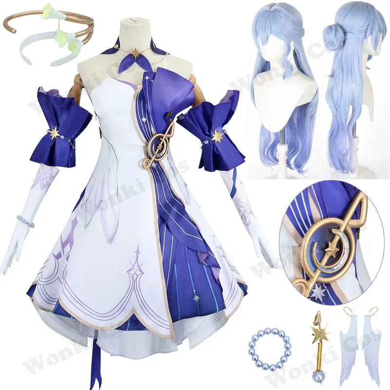 

Robin cosplay game star rail Robin cosplay costume dress wig women rode play Carnival party clothes