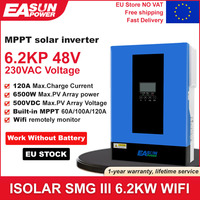 EASUN 6200W Hybrid Solar Off Grid Inverter 48V 220V MPPT 6500W 120A 500V High PV Charger 50/60hz with WIFI BMS Generator EU